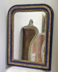 french antique louis Philippe Mirror - Navy Blue